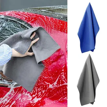 Суперпоглощающее полотенце для сушки автомобиля, замша, Коралловый Бархат, Двусторонняя салфетка для чистки автомобиля, универсальное полотенце для авто, автомобильные аксессуары